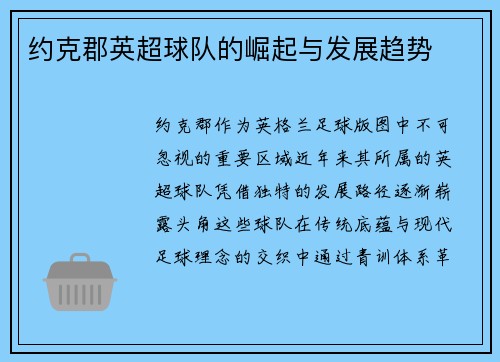 约克郡英超球队的崛起与发展趋势
